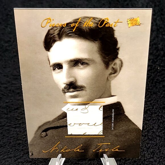 Authentic Nikola Tesla Handwriting Relic Piece of History - Picture 1 of 4